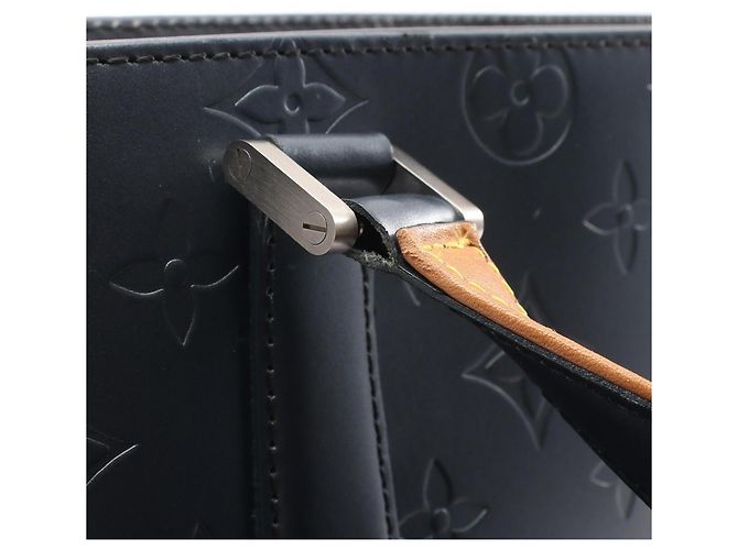Borsa Louis Vuitton Stockton Monogram Matte Blue Blu navy - vista 13