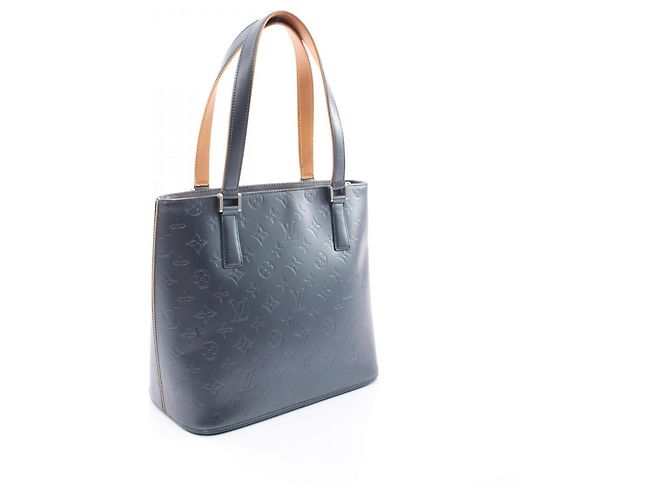 Borsa Louis Vuitton Stockton Monogram Matte Blue Blu navy - vista 2