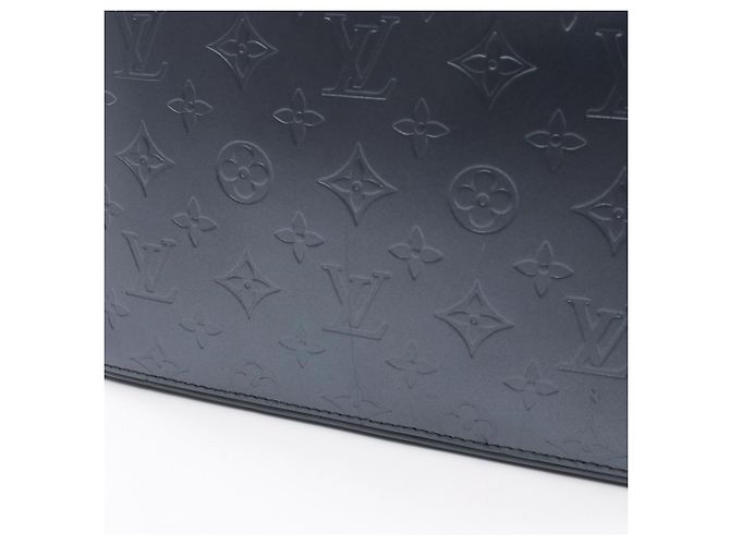 Borsa Louis Vuitton Stockton Monogram Matte Blue Blu navy - vista 9