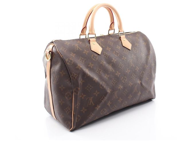 Bolso Louis Vuitton Speedy Bandoulière 35 Monogram Castaño Monograma - vista 2