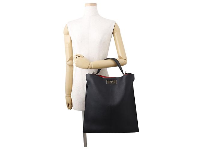 Fendi Peekaboo X-Lite Fit Ledertasche Schwarz - Ansicht 4