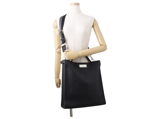 Fendi Peekaboo X-Lite Fit Ledertasche Schwarz - Ansicht 5