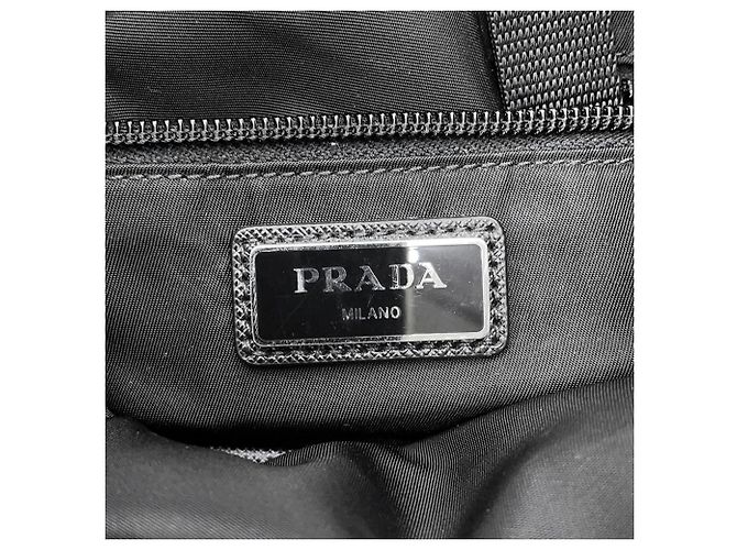 Zaino Prada 2VZ136 in nylon e pelle nero multicolore - vista 16