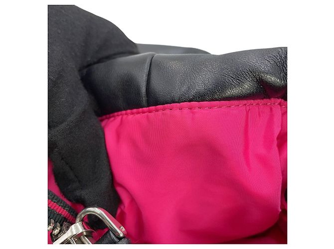 Borsa Tote in pelle nera Prada Nero - vista 11