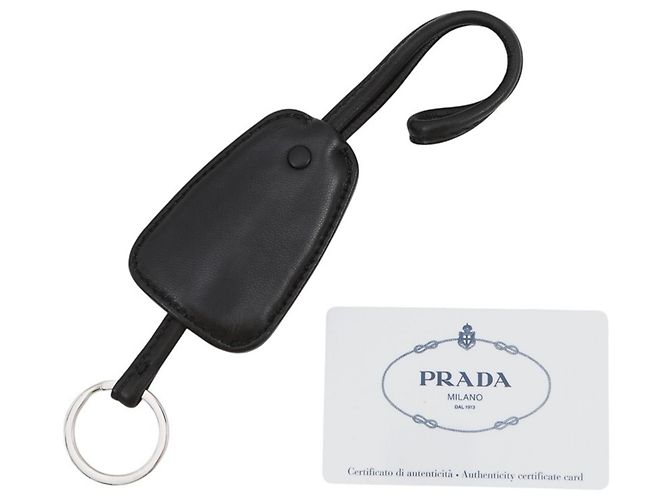 Borsa Tote in pelle nera Prada Nero - vista 17