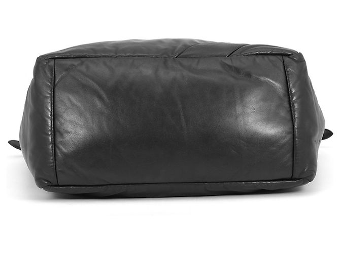 Borsa Tote in pelle nera Prada Nero - vista 3