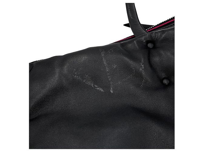 Borsa Tote in pelle nera Prada Nero - vista 8