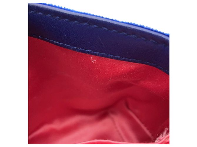 Borsa Gucci GG Marmont Chevron in Velluto Blu - vista 11