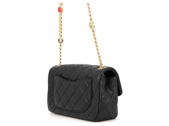 Bolsa de Alça Chanel Mini Matelassé Chain Preto - vista 2