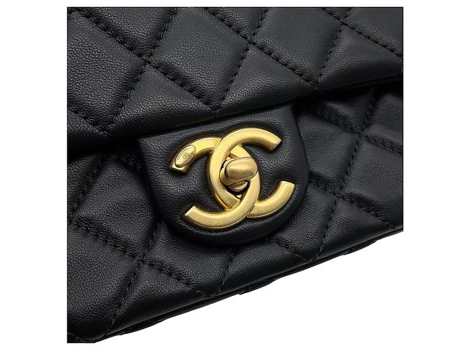 Bolsa de Alça Chanel Mini Matelassé Chain Preto - vista 6