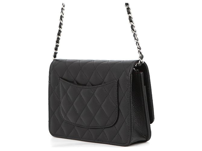 Portafoglio con catena Chanel Matelassé nero - vista 2
