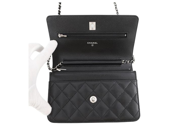 Portafoglio con catena Chanel Matelassé nero - vista 5