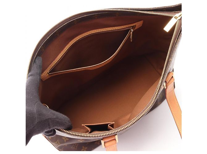 Borsa Cabas Mezzo Monogram Louis Vuitton Marrone - vista 3