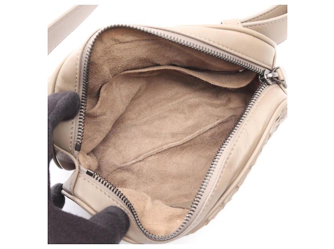 Marsupio Bottega Veneta Intrecciato Beige - vista 3
