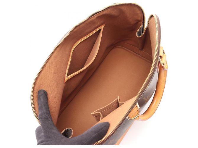 Borsa Louis Vuitton Alma PM Monogram Marrone - vista 3