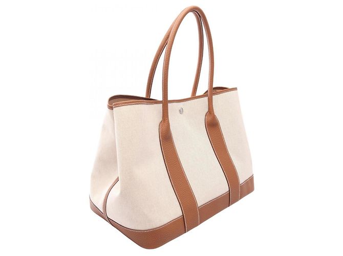 Hermès Borsa Tote Hermes Neo Garden 41 Voyage Marrone D'oro Crudo - vista 2