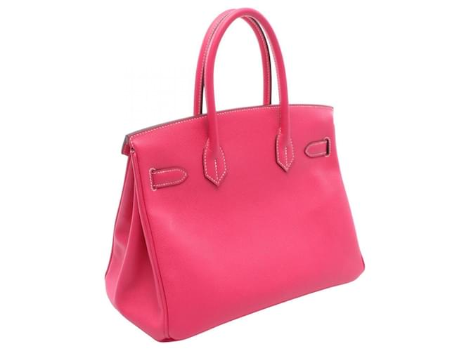 Hermès Borsa Hermes Birkin 30 Rose Tyrien Rosa - vista 2