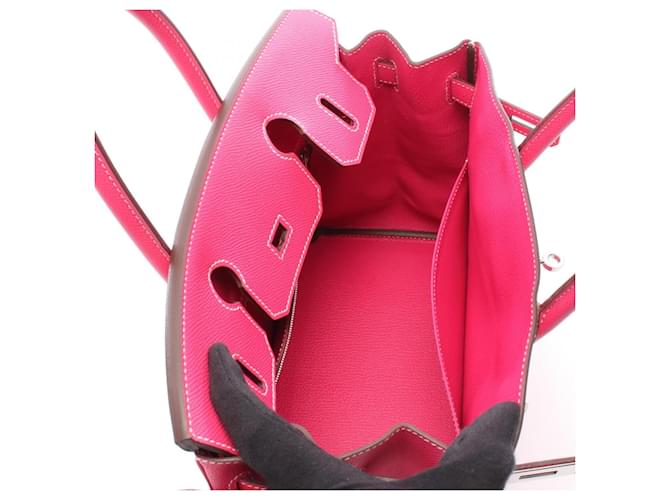 Hermès Borsa Hermes Birkin 30 Rose Tyrien Rosa - vista 3