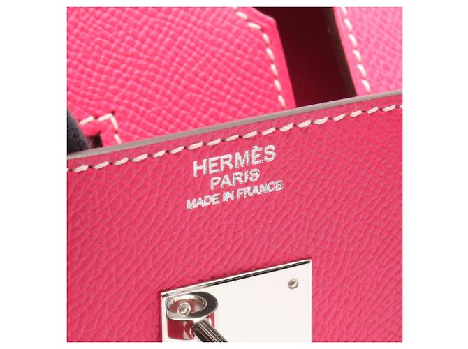 Hermès Borsa Hermes Birkin 30 Rose Tyrien Rosa - vista 4