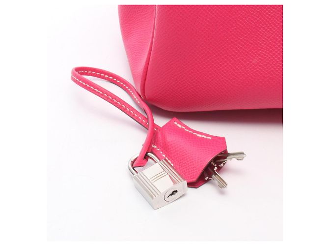 Hermès Borsa Hermes Birkin 30 Rose Tyrien Rosa - vista 5