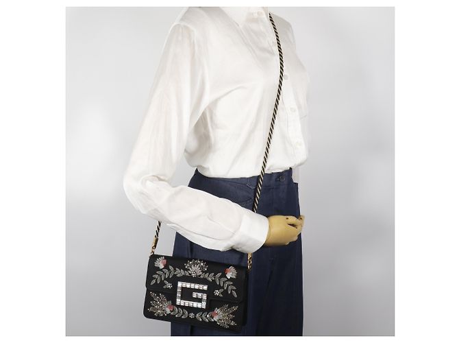 Borsa a Spalla Gucci Broadway Nero - vista 16