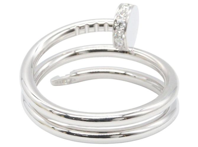 Cartier Juste un Clou Double Diamond Ring in 18K Weißgold Silber - Ansicht 3