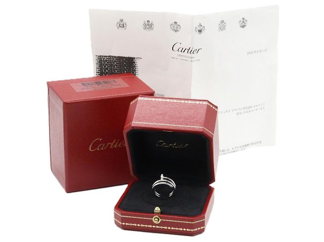 Cartier Juste un Clou Double Diamond Ring in 18K Weißgold Silber - Ansicht 7