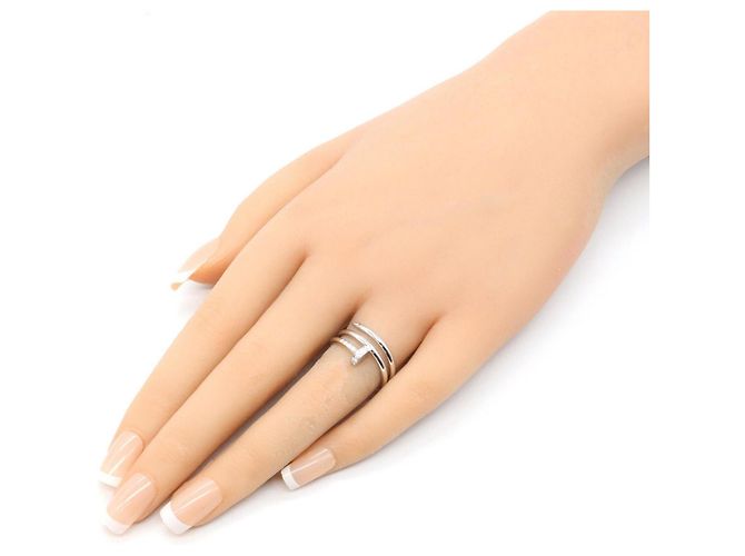 Cartier Juste un Clou Double Diamond Ring in 18K Weißgold Silber - Ansicht 8