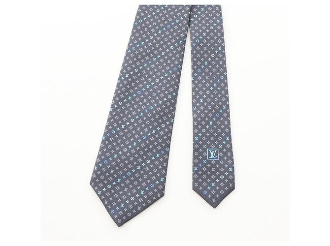 Cravatta in seta multicolore blu Louis Vuitton - vista 2