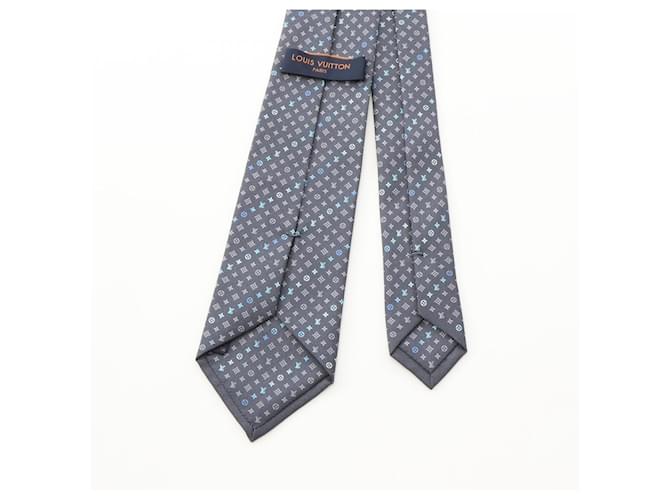 Cravatta in seta multicolore blu Louis Vuitton - vista 3