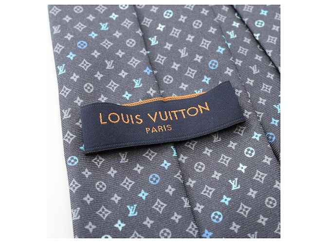 Cravatta in seta multicolore blu Louis Vuitton - vista 4