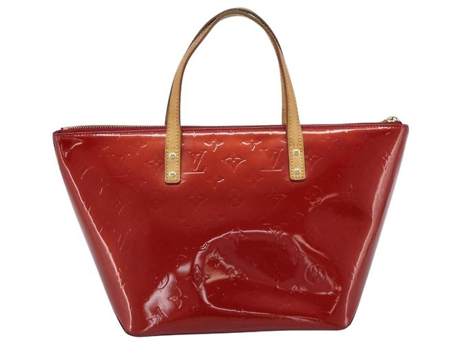 LOUIS VUITTON Borsa Monogram Vernis Bellevue PM Pomme D'amour M93583 Auth ka4891 Rosso - vista 2