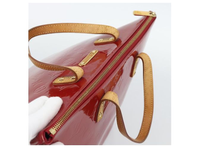 LOUIS VUITTON Borsa Monogram Vernis Bellevue PM Pomme D'amour M93583 Auth ka4891 Rosso - vista 6