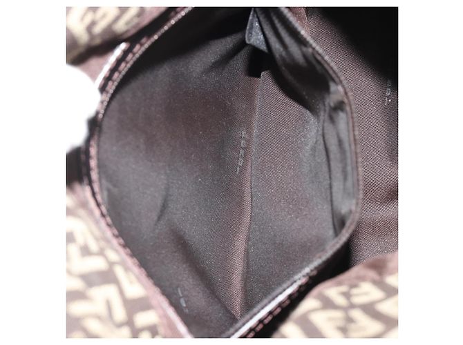 FENDI Zucchino Canvas Mamma Baguette Schultertasche Schwarz Authentisch 186465V - Ansicht 10