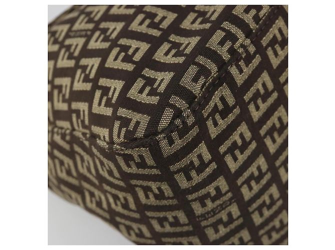 FENDI Zucchino Canvas Mamma Baguette Schultertasche Schwarz Authentisch 186465V - Ansicht 16