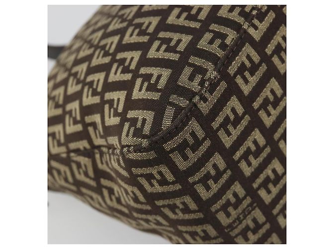 FENDI Zucchino Canvas Mamma Baguette Schultertasche Schwarz Authentisch 186465V - Ansicht 18