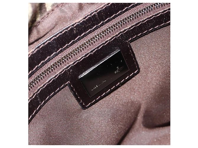 FENDI Zucchino Canvas Mamma Baguette Schultertasche Schwarz Authentisch 186465V - Ansicht 21