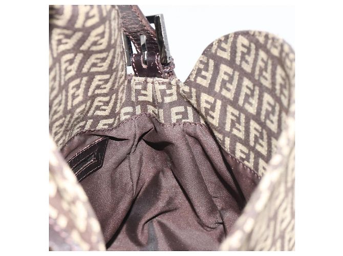 FENDI Zucchino Canvas Mamma Baguette Schultertasche Schwarz Authentisch 186465V - Ansicht 22