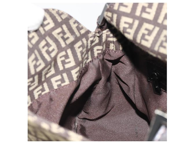 FENDI Zucchino Canvas Mamma Baguette Schultertasche Schwarz Authentisch 186465V - Ansicht 23