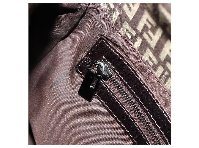 FENDI Zucchino Canvas Mamma Baguette Schultertasche Schwarz Authentisch 186465V - Ansicht 24