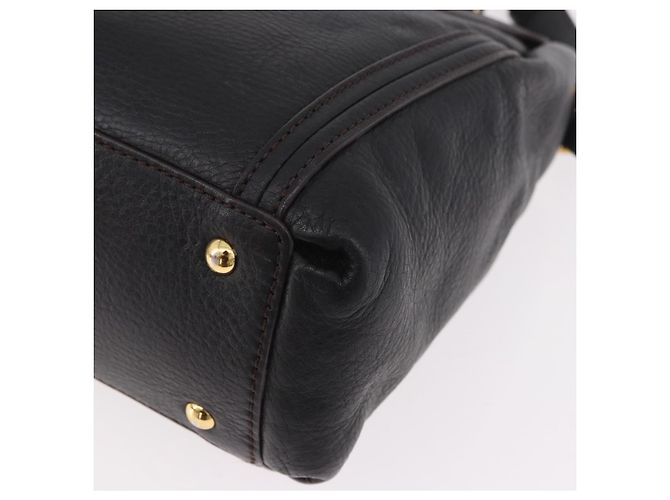Borsa MCM in Pelle 2way Nera Oro Auth ka4862 Nero D'oro - vista 18