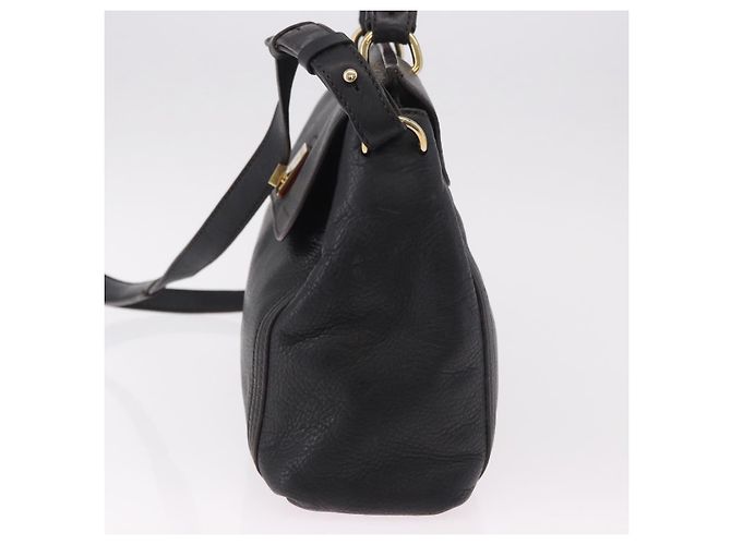 Borsa MCM in Pelle 2way Nera Oro Auth ka4862 Nero D'oro - vista 3