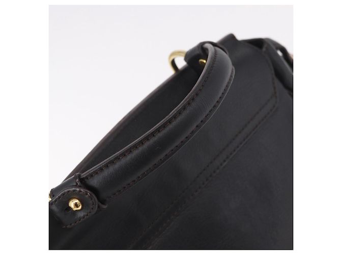 Borsa MCM in Pelle 2way Nera Oro Auth ka4862 Nero D'oro - vista 7