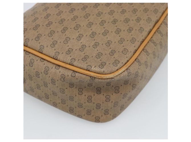 Borsa a Spalla GUCCI Micro GG Supreme PVC Beige Oro 001 14 0412 Auth 189340 D'oro - vista 17