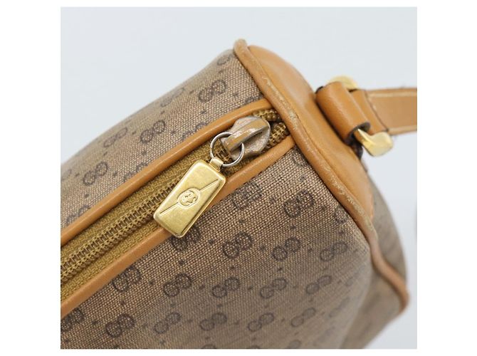 Borsa a Spalla GUCCI Micro GG Supreme PVC Beige Oro 001 14 0412 Auth 189340 D'oro - vista 18