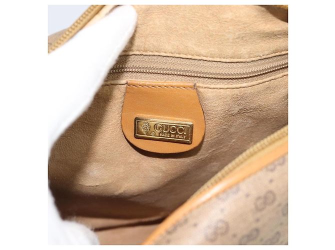 Borsa a Spalla GUCCI Micro GG Supreme PVC Beige Oro 001 14 0412 Auth 189340 D'oro - vista 19