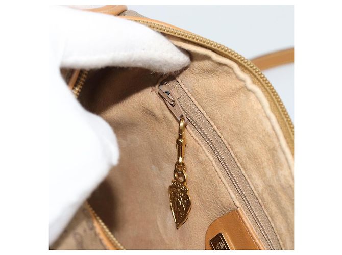 Borsa a Spalla GUCCI Micro GG Supreme PVC Beige Oro 001 14 0412 Auth 189340 D'oro - vista 22