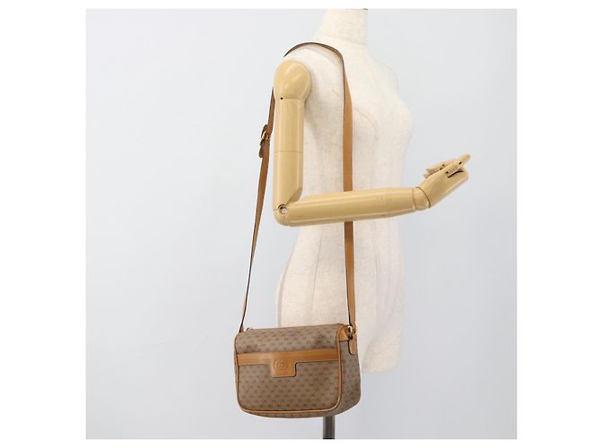 Borsa a Spalla GUCCI Micro GG Supreme PVC Beige Oro 001 14 0412 Auth 189340 D'oro - vista 25