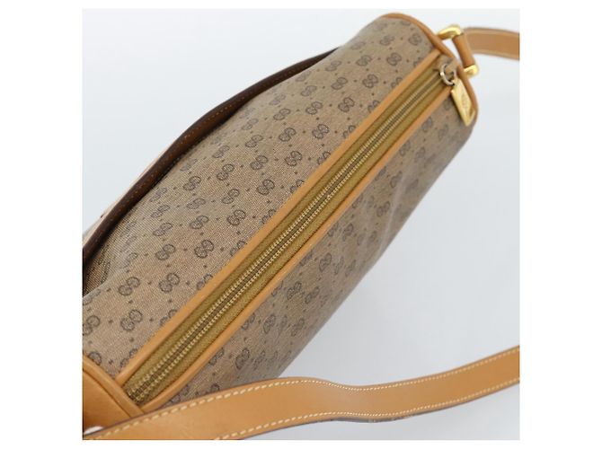 Borsa a Spalla GUCCI Micro GG Supreme PVC Beige Oro 001 14 0412 Auth 189340 D'oro - vista 6