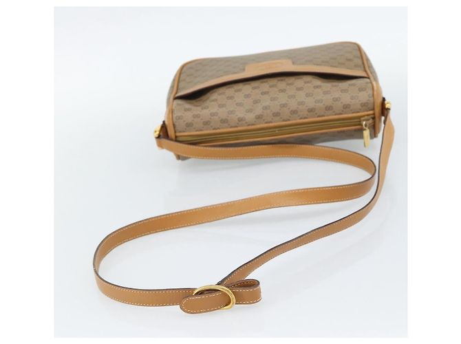 Borsa a Spalla GUCCI Micro GG Supreme PVC Beige Oro 001 14 0412 Auth 189340 D'oro - vista 7